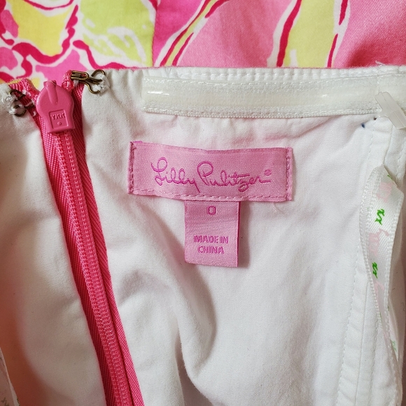 SOLD ~ LILLY PULITZER HOTTY PINK DAYLILY BLOOSOM DRESS ~0 - Picture 3 of 12